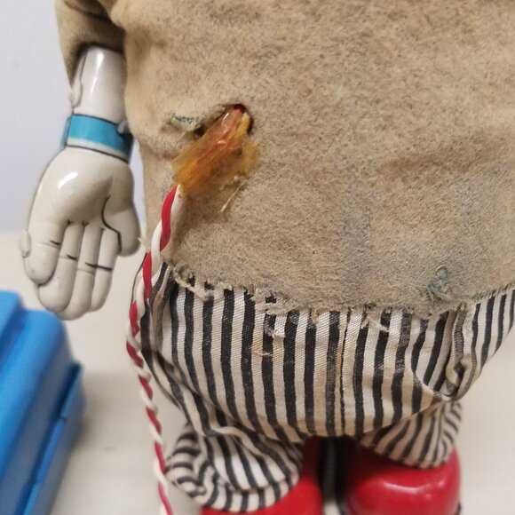 Smoking Papa Bear Toy 1950s Marusan Japan Battery Operated - Picture 6 of 12